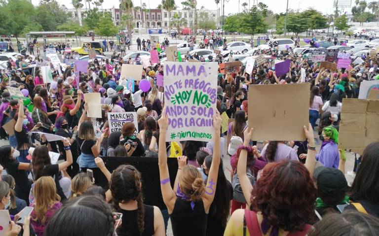 Marcha feminista por el #8M en Hermosillo, Sonora