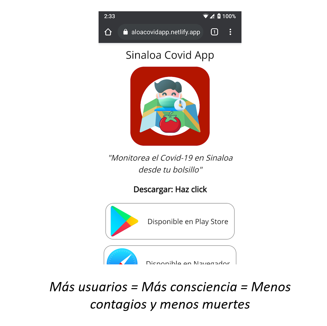 Plataforma de Sinaloa Covid App