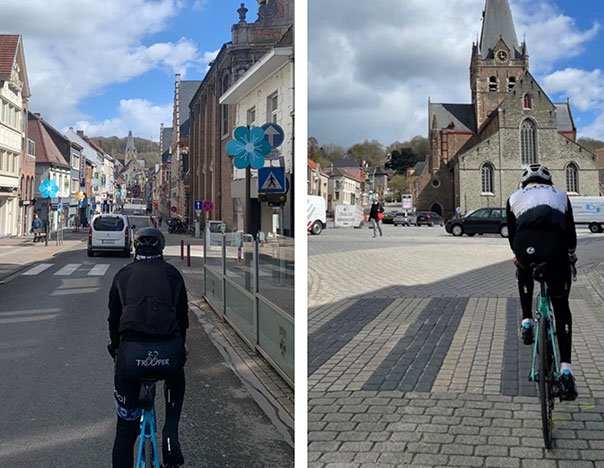 Ciclistas de BCS rodando en Bélgica.