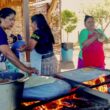 mujeres cocinando tortillas sobaqueras en Sonora