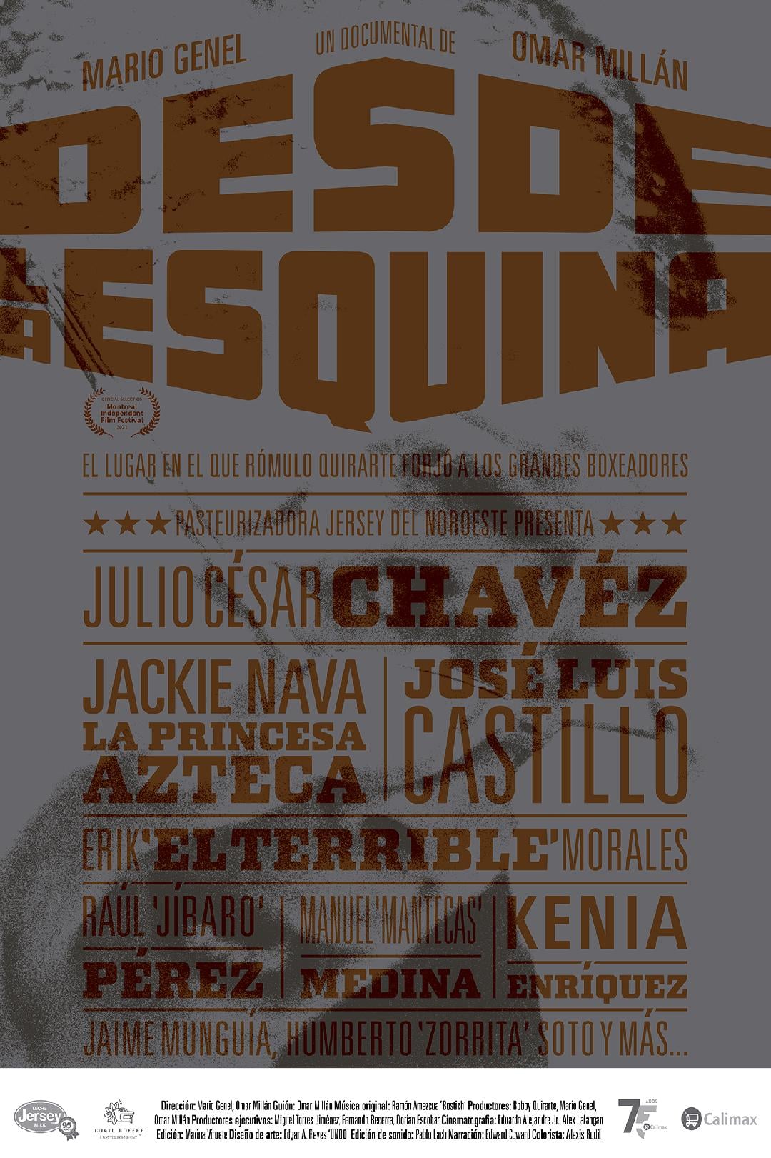 Poster oficial del documental "Desde la esquina". 