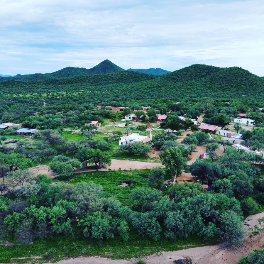 Panorámica de comunidad los horcones en Sonora