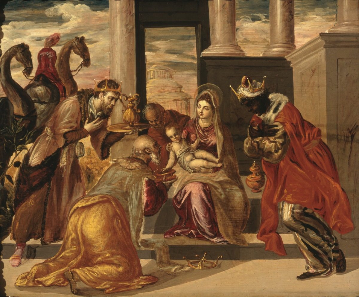 Adoración de los Reyes Magos pintura de El Greco en Madrir