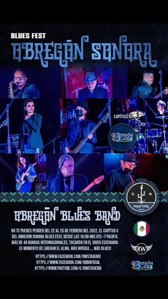 Cartel del Obregón Sonora Blue Fest. FOTO: Facebook de Obregón Blues Band.