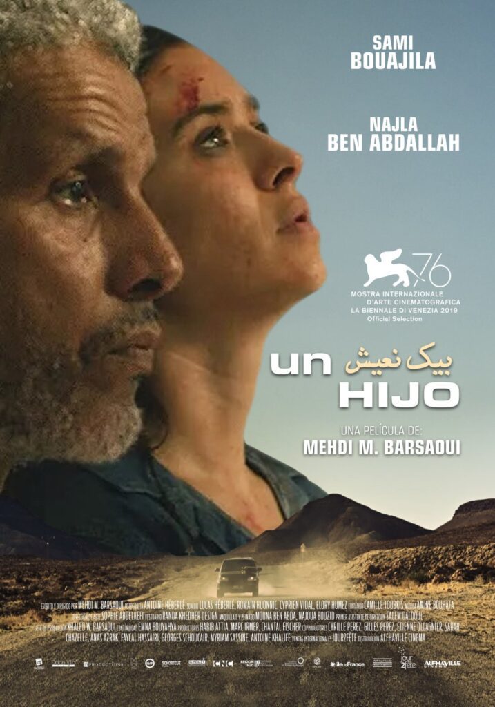 Cartel promocional de la pelicula arabe Un hijo del director Mehdi M Barsaoui