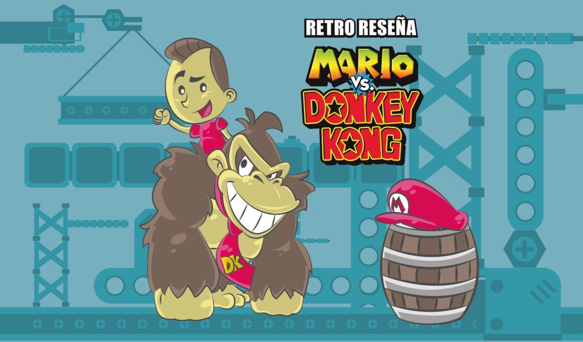 Ilustracion para una reseña del videojuego Mario vs Donkey Kong