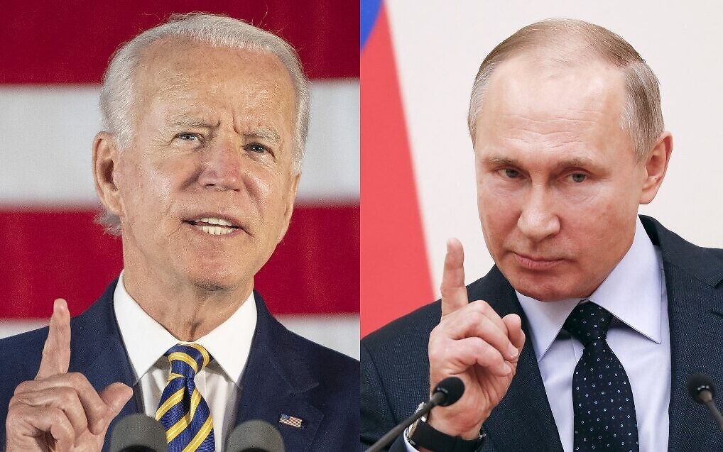 Presidente de Estados Unidos Joe Biden y presidente de Rusia Vladimir Putin