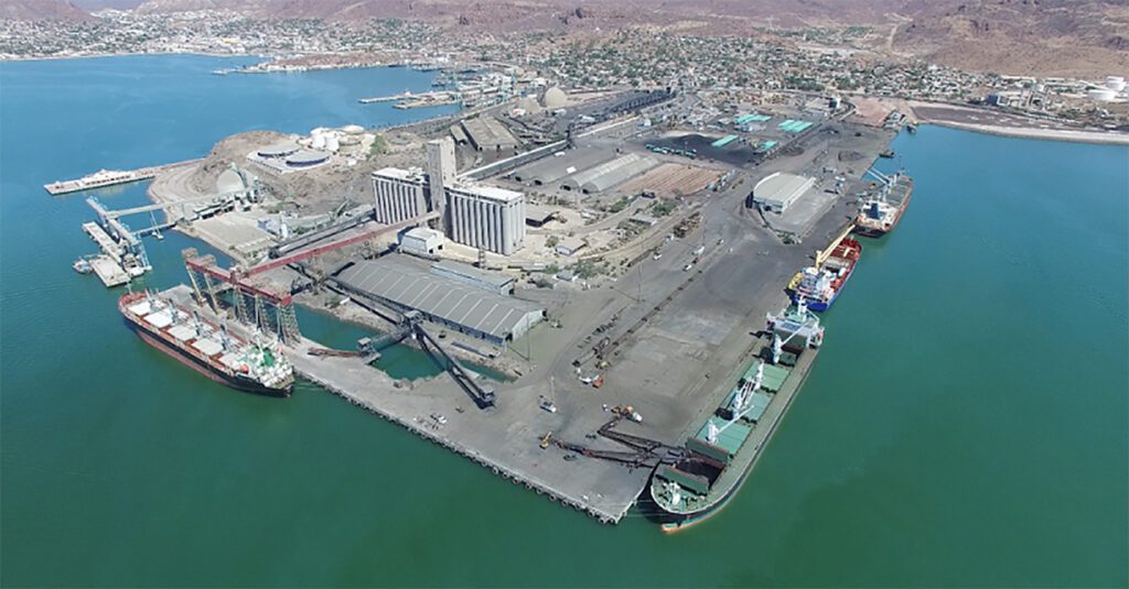 Vista aerea del puerto de Guaymas Sonora