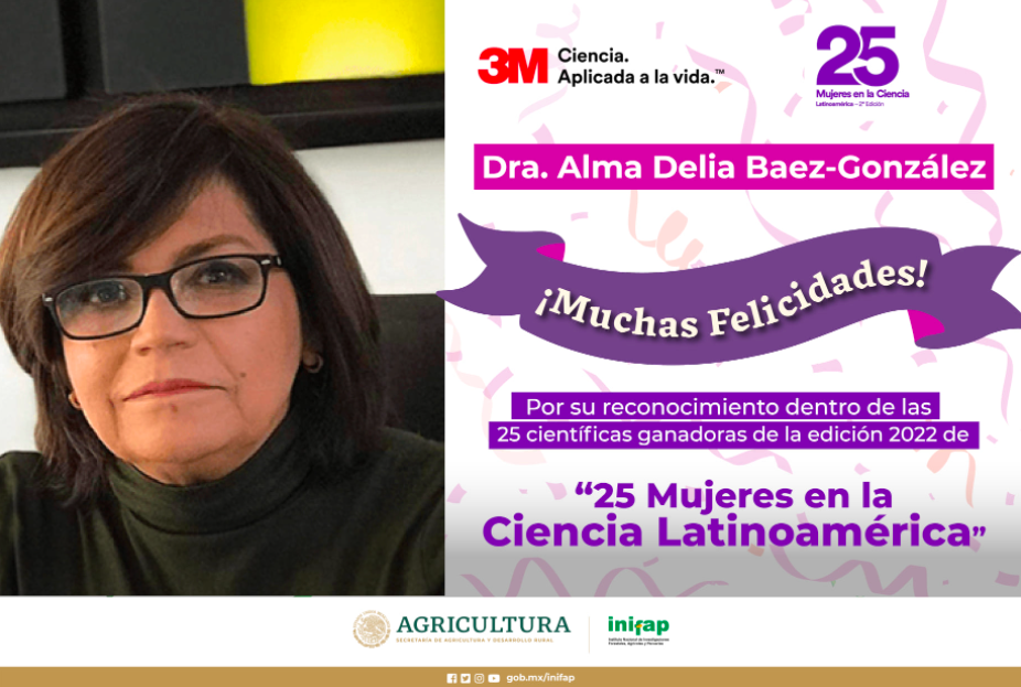 Cientifica Alma Delia Baez Gonzalez, ganadoara del concurso 25 Mujeres en la Ciencia Latinoamerica