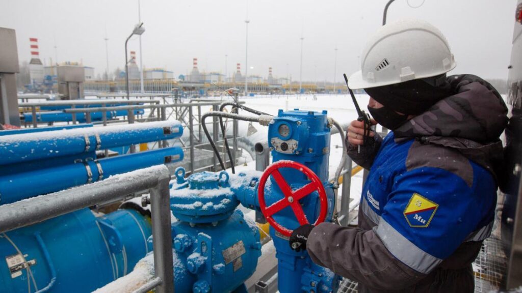 Estacion de petroleo y de gas en Rusia