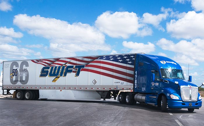 Camion de la empresa Swift Transportation