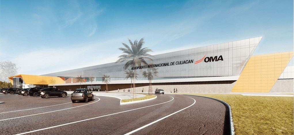 Diseño de vista exterior del nuevo aeropuerto de Culiacán, Sinaloa 
