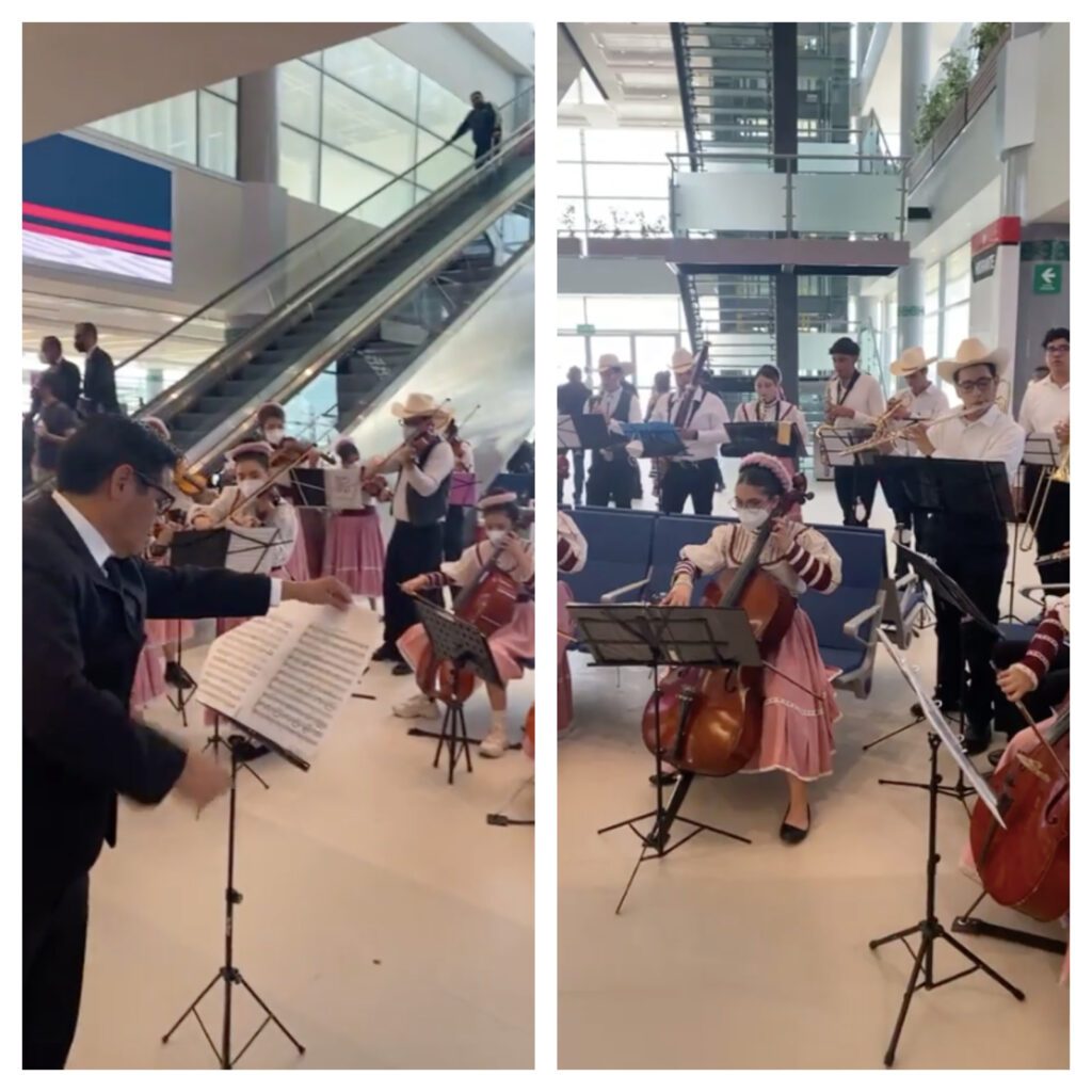 Orquesta Juvenil de Sonora presente en la inauguracion del aeropuerto Felipe Angeles