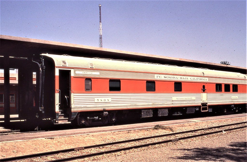 Fotografia del ferrocarril Sonora-Baja California en los años 90
