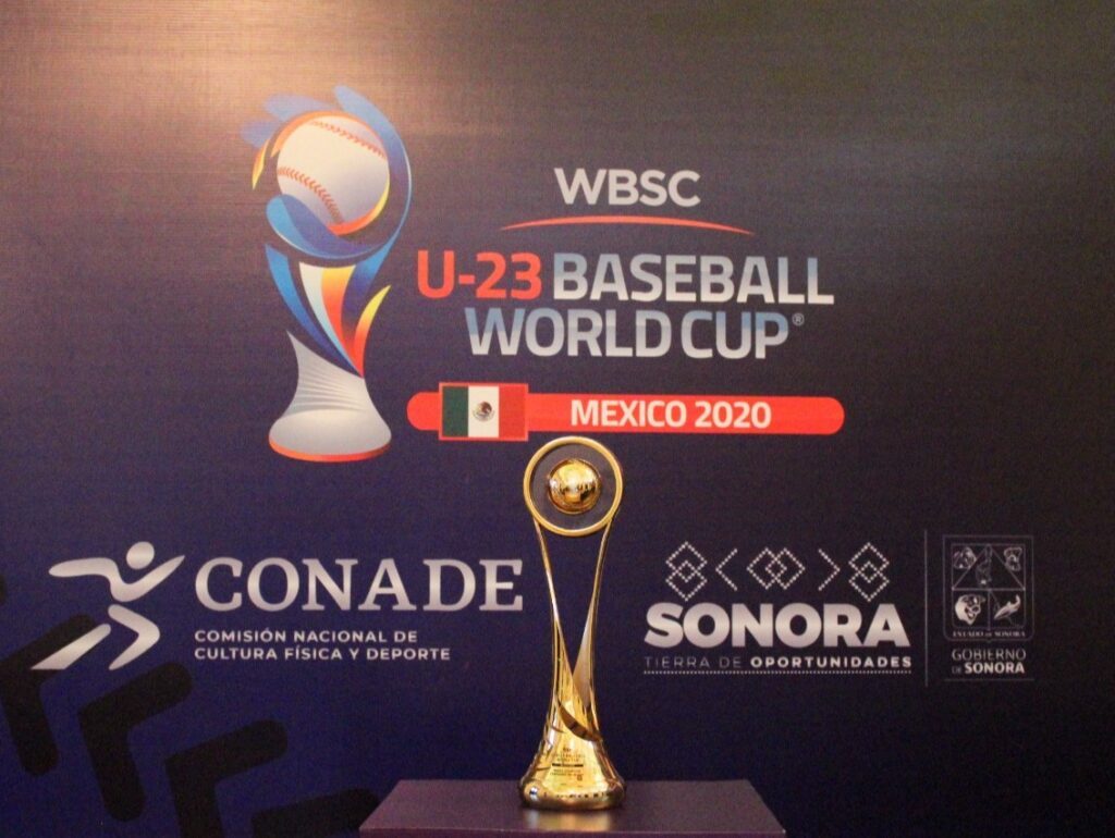 Foto tomada de la rueda de prensa de la Copa Mundial Sub-23 en Hermosillo. FOTO: Portal WBSC.