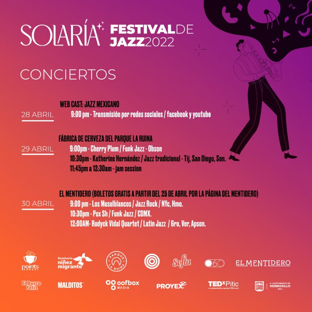 Cartel de conciertos del festival. FOTO: Cortesía Solaría.