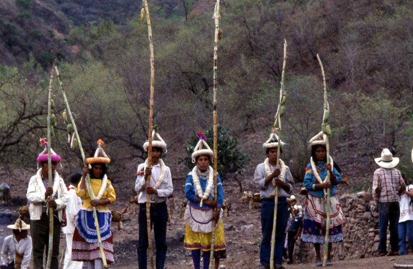 Tepehuanes en ceremonia religiosa. FOTO: Gobierno de México.