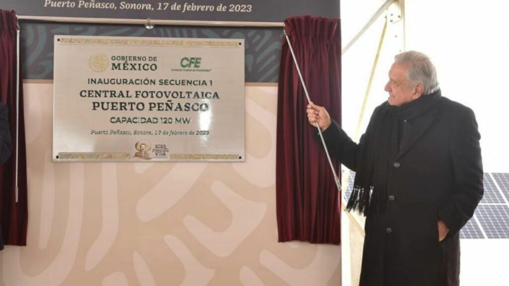 Planta fotovoltaica en Sonora AMLO inaugura primera etapa operativa