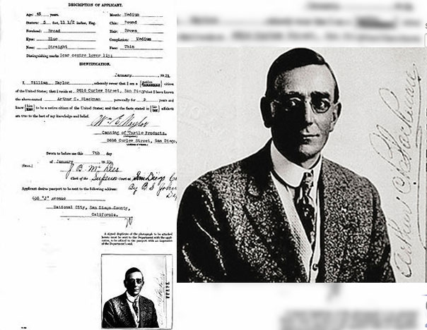 Passport of Charles Blackman, the vampire of La Purísima.
