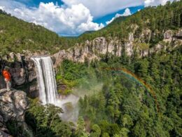 Salto del Agua Llovida: la cascada con arcoíris de Durango