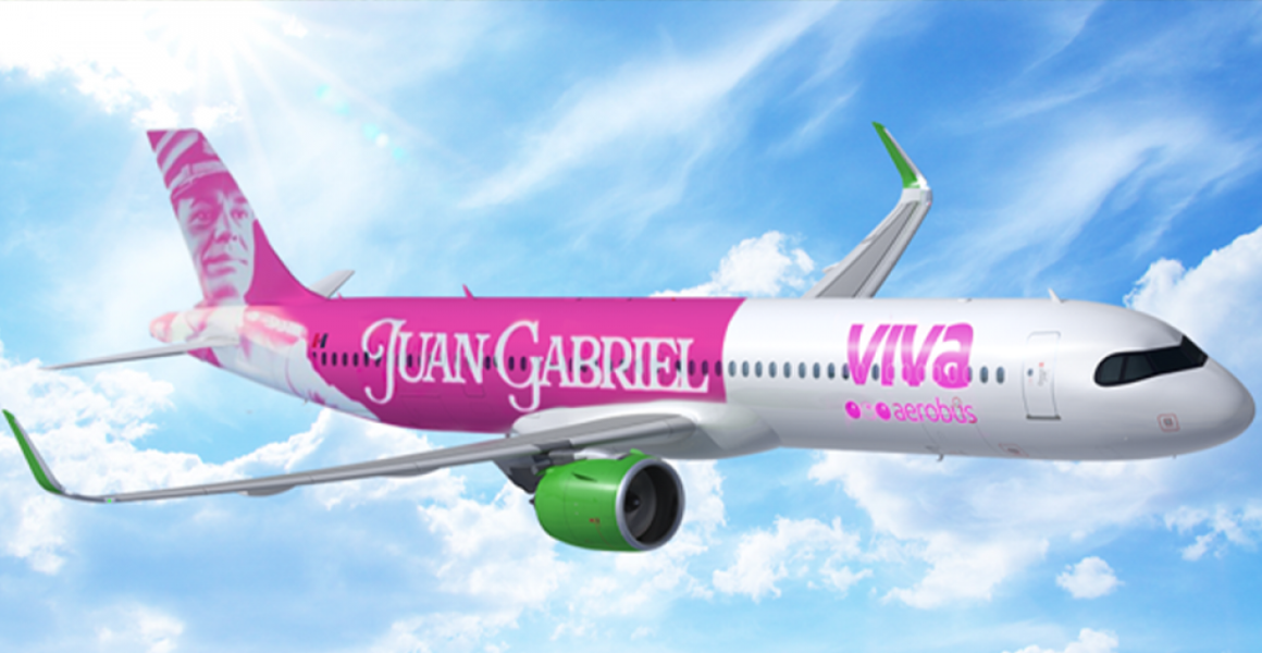 Viva Aerobús tiene un nuevo avión dedicado a Juan Gabriel