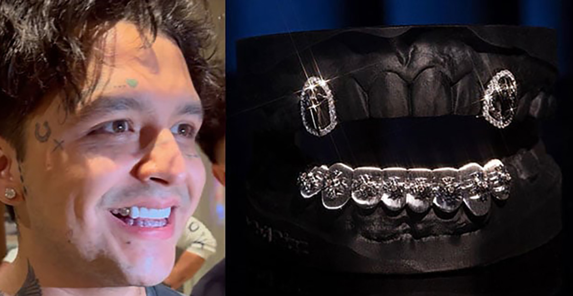 Christian Nodal is showing off a new smile and looks expensive