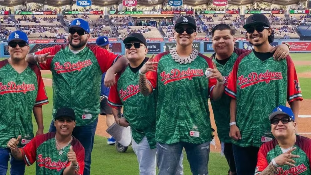 Grupo Firme was guest of honor of 'Los Angeles Dodgers' at Mexican Heritage Night