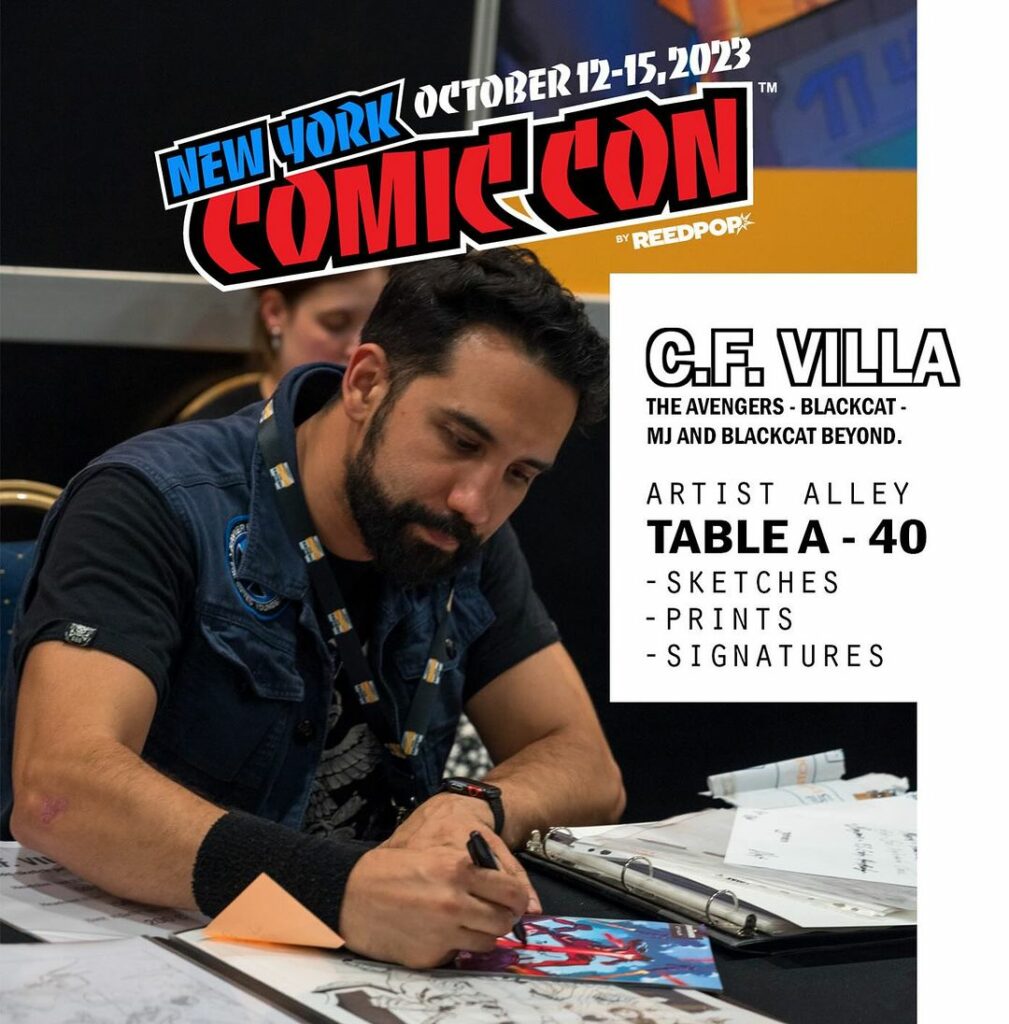 Made it to NYCC See you thereJoin me for a great comic book weekend at the Javits center.cfvilla cfvillaart nycc23 newyorkcomiccon