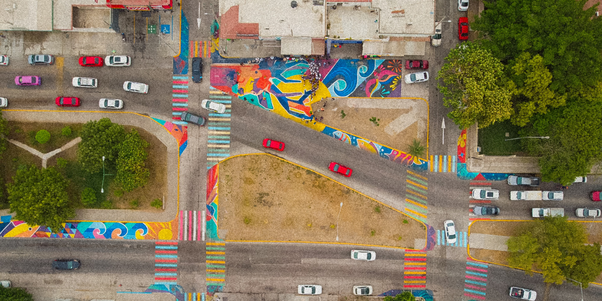 Pasos peatonales mágicos en Mazatlán, un proyecto que unifica arte y planificación urbana